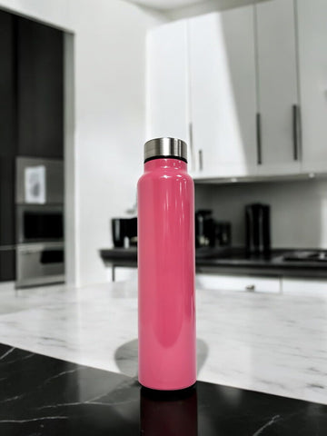 Single Wall Stainless Steel Bottle | 1000ml Water Bottle for Office, Home, and Travel | Durable, Eco-Friendly, Leak-Proof Design (Pink)