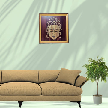 Handcrafted Wooden Buddha Wall Art