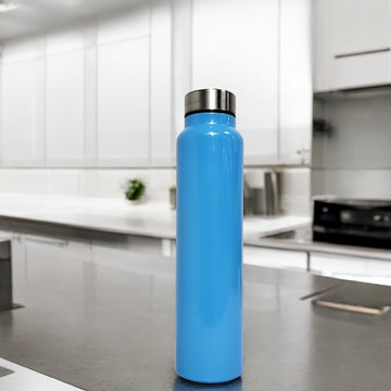 Single Wall Stainless Steel Bottle | 1000ml Water Bottle for Office, Home, and Travel | Durable, Eco-Friendly, Leak-Proof Design (Blue)