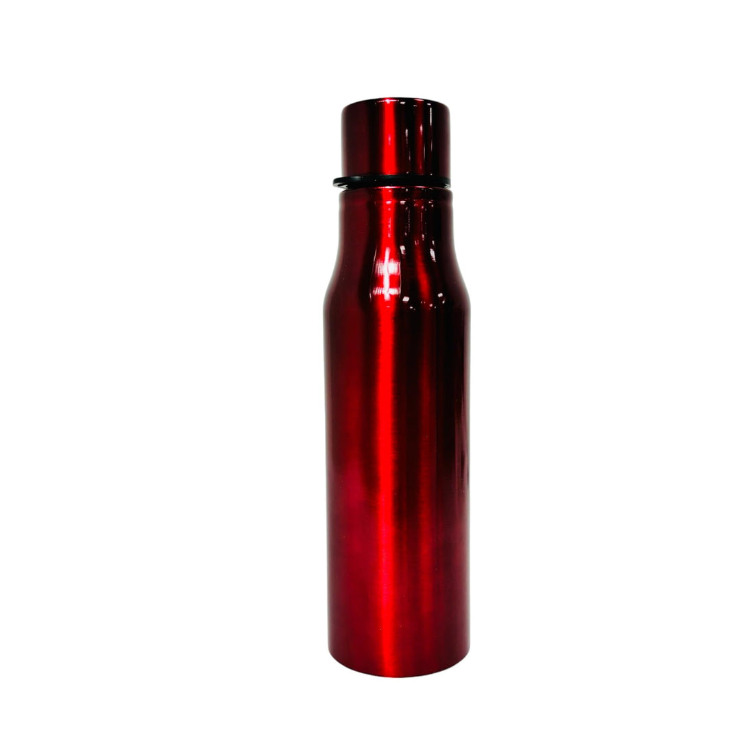 Stainless Steel Glossy Solid Colour Water Bottle - 750ml (Red)