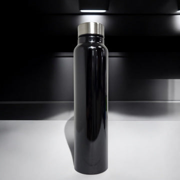 Single Wall Stainless Steel Bottle | 1000ml Water Bottle for Office, Home, and Travel | Durable, Eco-Friendly, Leak-Proof Design (Black)