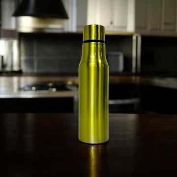 Stainless Steel Glossy Solid Colour Water Bottle - 750ml (Green)