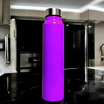 Single Wall Stainless Steel Bottle | 1000ml Water Bottle for Office, Home, and Travel | Durable, Eco-Friendly, Leak-Proof Design (Purple)