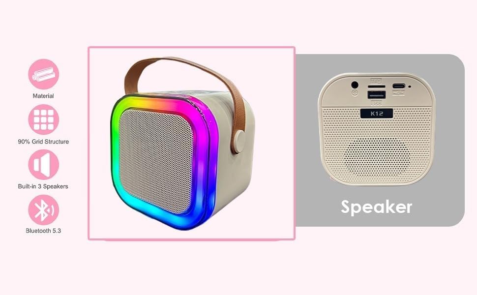 Portable Bluetooth Speaker with Karaoke Mic