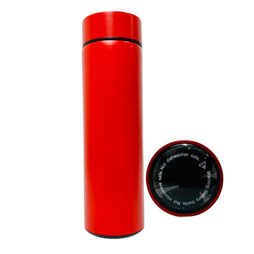 Smart Temperature Sensor Stainless Steel Water Bottle 500ml (Red)