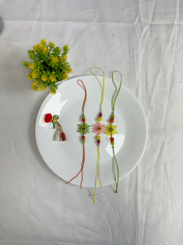 Floral Harmony Rakhi Set