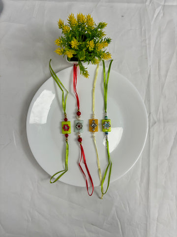 Verdant Elegance Rakhi Set