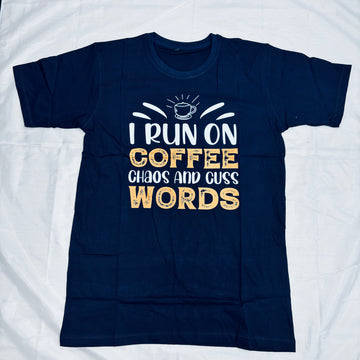 I Run On Coffee Chaos And Cuss Words Unisex T-Shirts