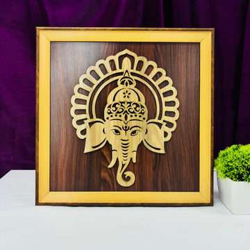 Wooden Ganesh Wall Art