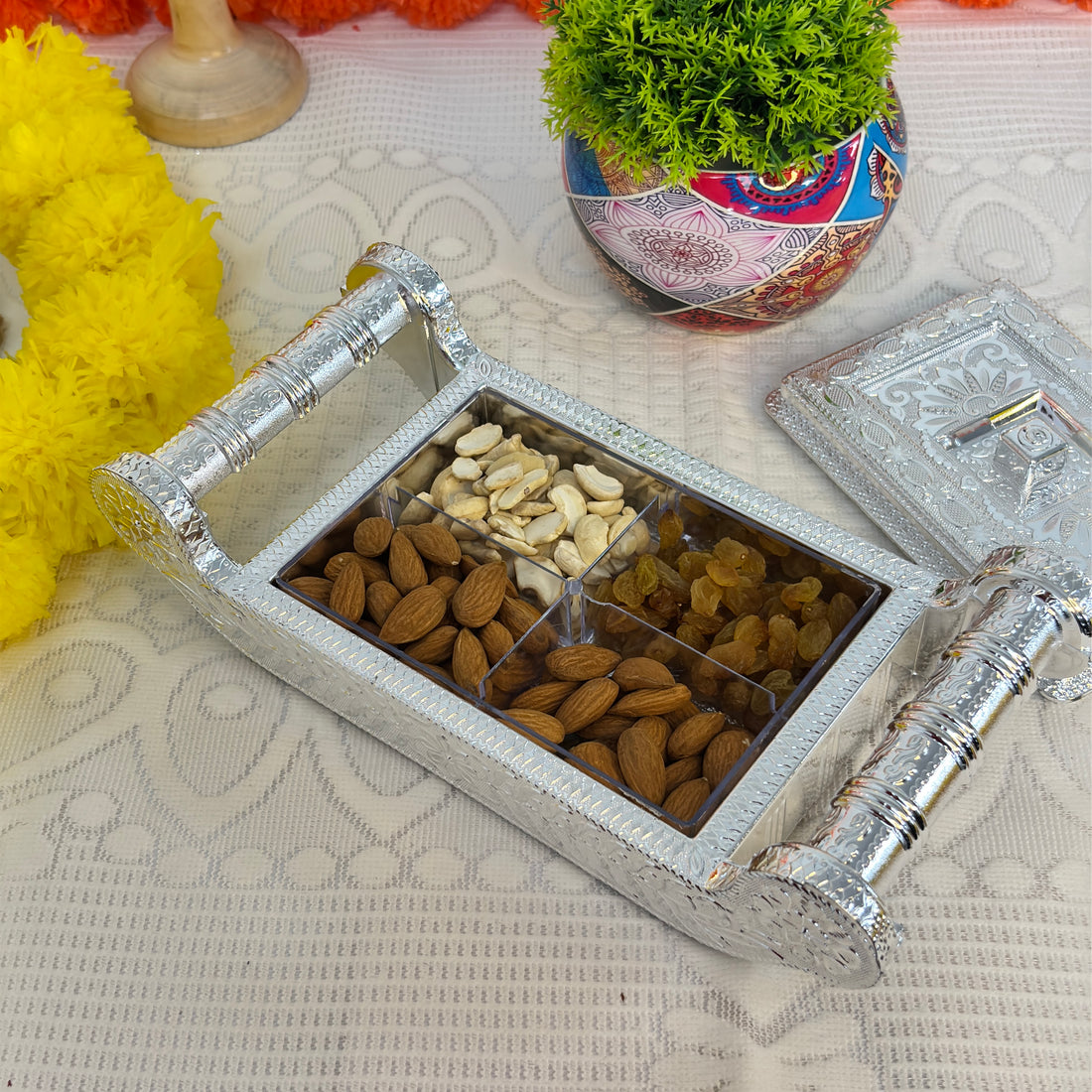 Assorted Shahi Decorative Box For Serving Dry Fruits or Excellent Table Decor